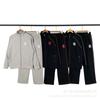 Mens Casual Sporty Print Hoodless Zip-Up Jacket Straight Leg Pants Set Cotton Blend Youth Streetwear Outfit