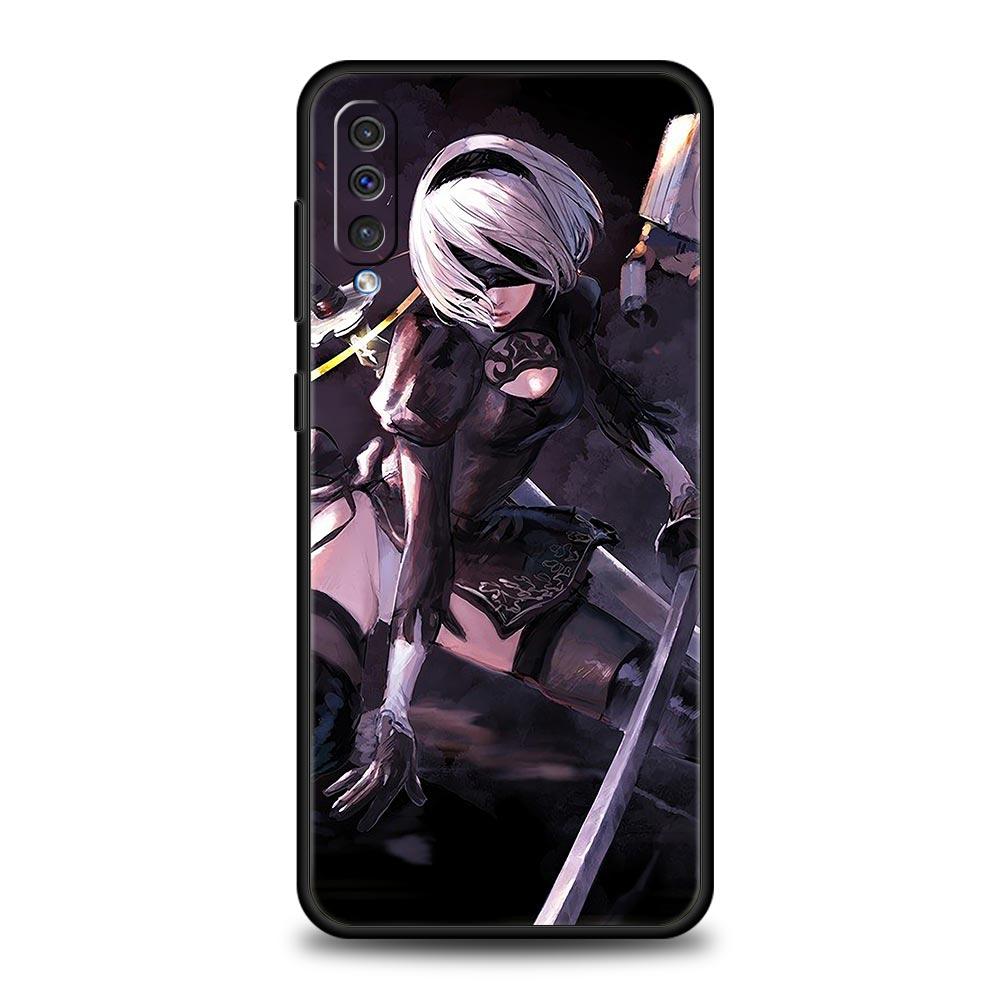 Phone Case For Samsung Galaxy A52 A14 A50 A70 A10S A30 A40 A20S A20E A02S A12 A22 A72 A32 5G A04s Nier Automata Cartoon Cover