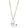 Lazy Cat Natural Hetian Jade Niche Freshwater Pearl Necklace14K Gold-plated necklace, collarbone chain for women, light luxury style