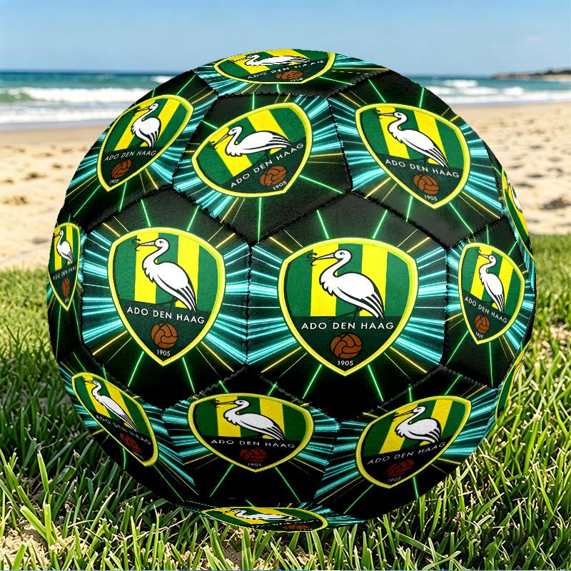ADO Den Haag Print Size 5 Soccer Ball, PU Wear Resistant Football for Match Training and Daily Practice, Birthday Gift for Soccer Fans