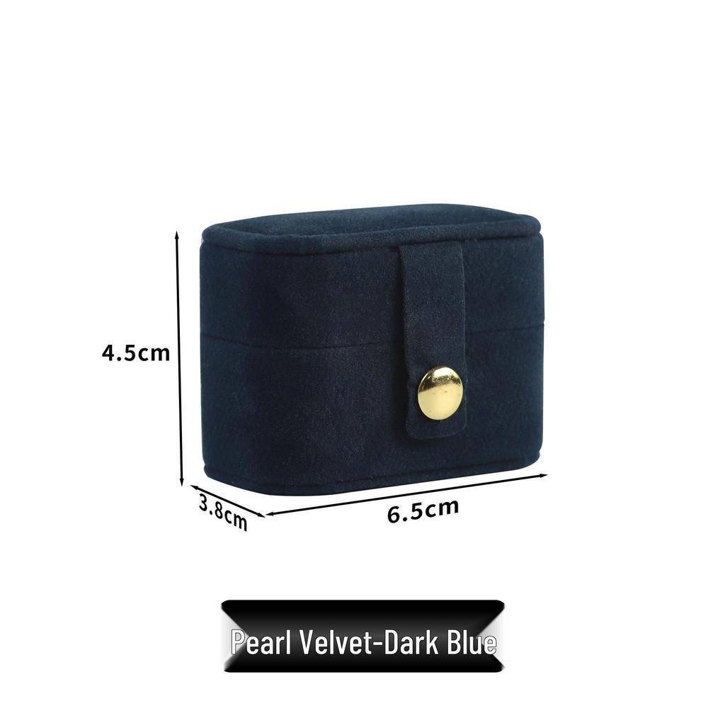 Vintage Samt Oval Schmuckaufbewahrungsbox mit Reißverschluss - Mini Tragbare High-End Verpackung