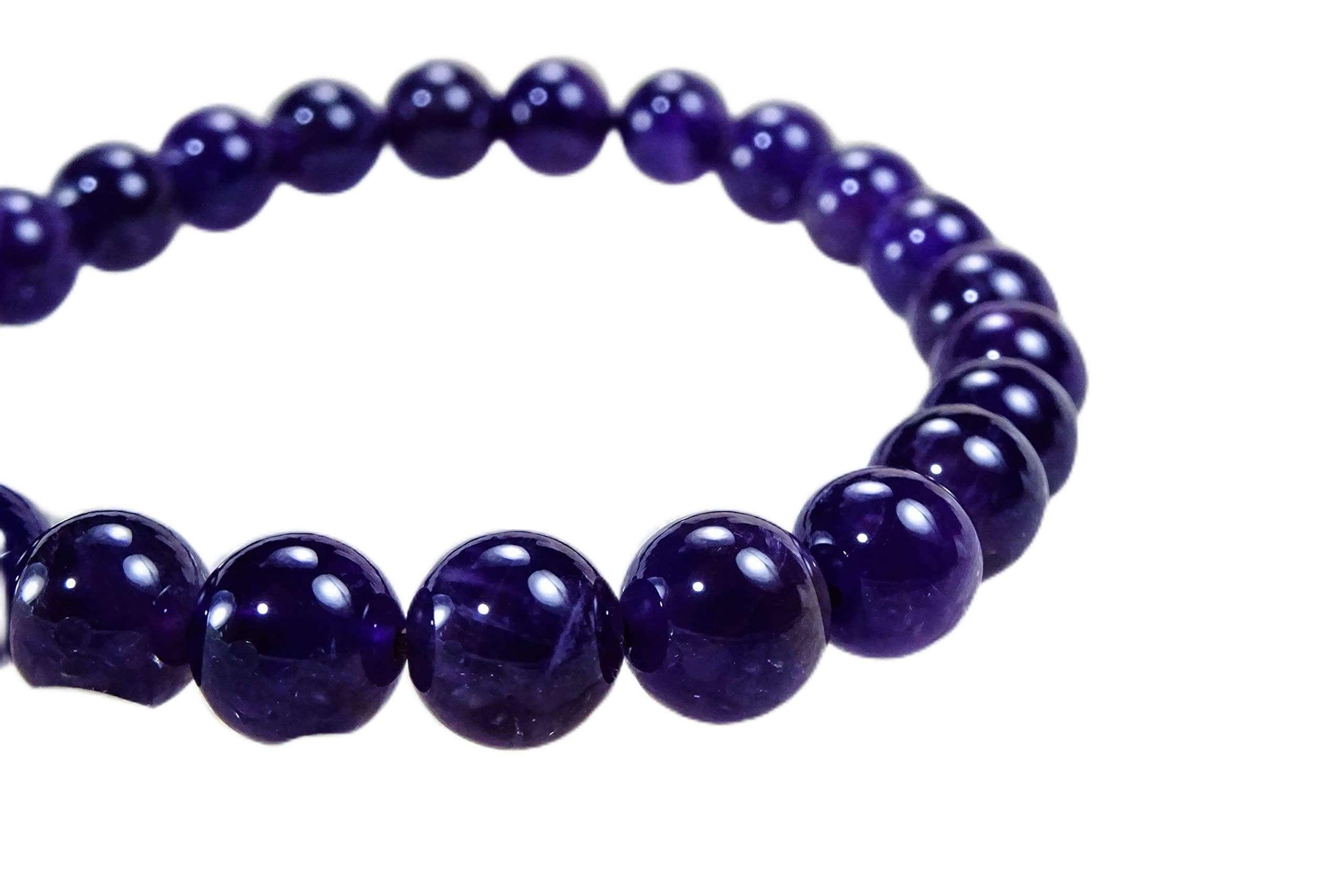 

Leaf Stone for a fulfilling Bring the radiance of the noble purple amethyst to your Natural stone bracelet for 8mm size approximately 16cm size for фіолетовий