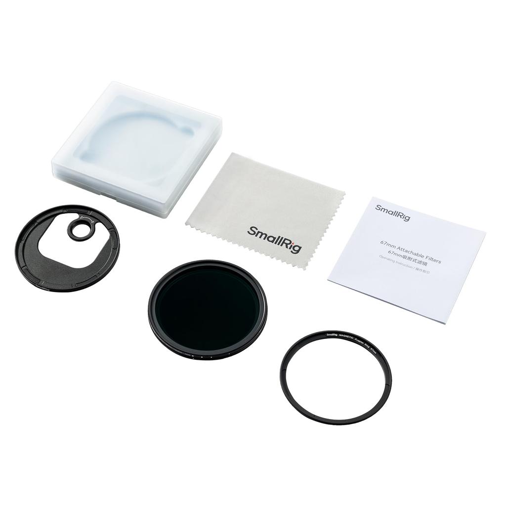 SmallRig 67mm Magnetic Variable ND Filter VND Filters with Filter Threaded Filter Rings for No HD Optical Glass VND Filter Kit 4725 Kit, ND2-ND32 (1-5