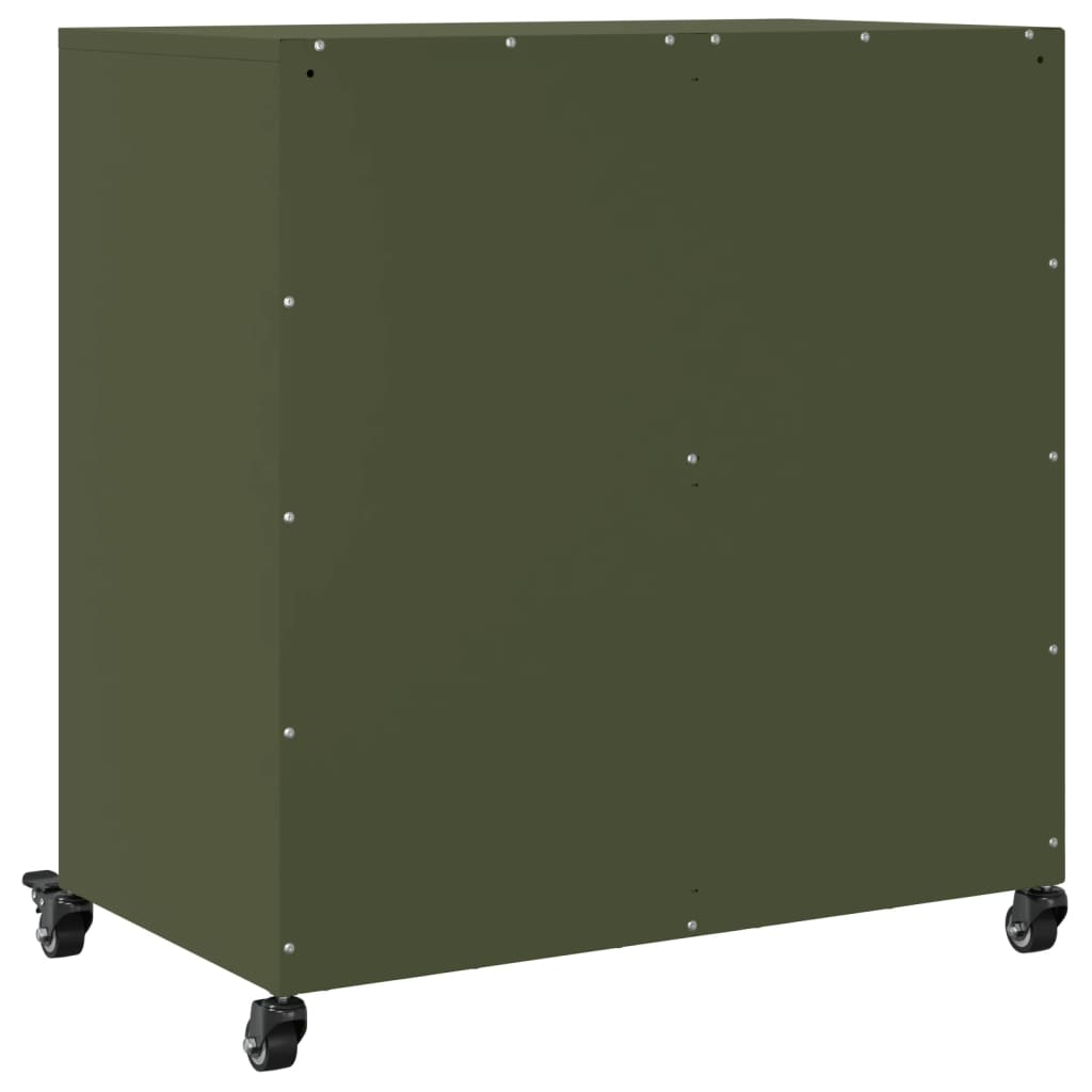 Sideboard Olive Green 68 X 39 X 72 Cm Steel