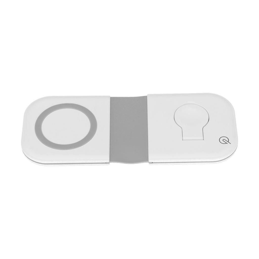 Magnetic Wireless Charger 15W 2 in 1 Wireless Fast Charging Pad Foldable for IPhone Watch for