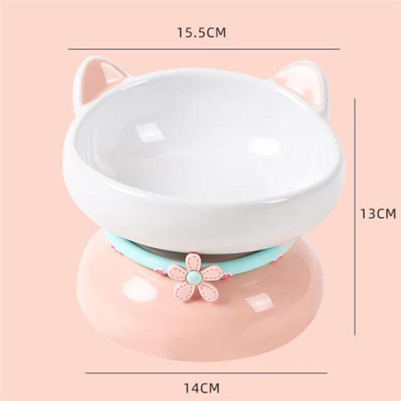 Cat Bowl Tilted Water Food Bowls For Small Dogs Raised Cats Pet Bowls Feeding Bowl Feeder Kitten