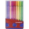 STABILO Fix s plstěným hrotem Pen 68, ColorParade 20 kusů, šedá/modrá 0,000000 Černá