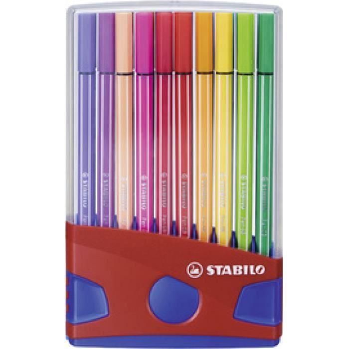 STABILO Fix s plstěným hrotem Pen 68, ColorParade 20 kusů, šedá/modrá 0,000000 Černá