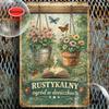 Vintage Metal Wall Poster – Floral Garden Decor, 20x30cm