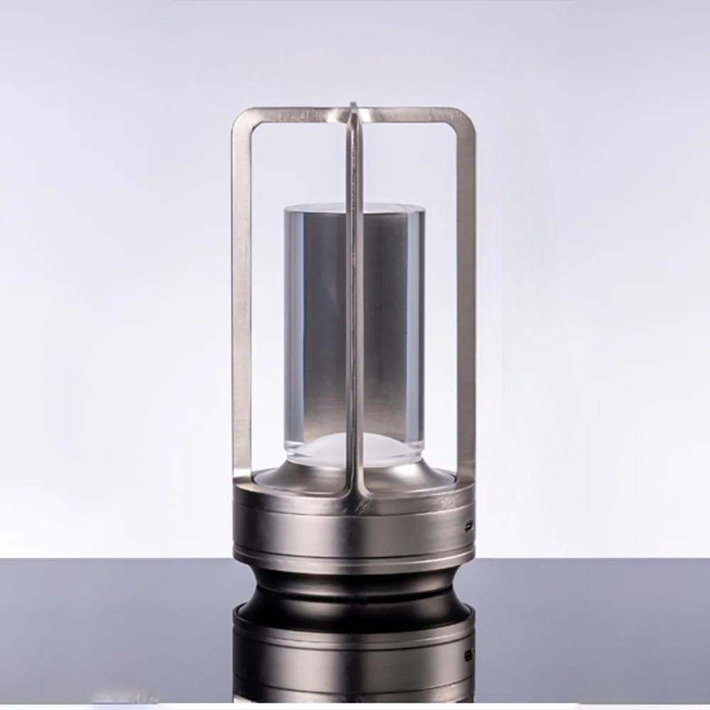 

LED Table Lamp Aluminum Alloy Acrylic Bedside Lamp Rechargeable Touch Dimming Decorative Light Bedroom Dining Room Home Office Type-C charging