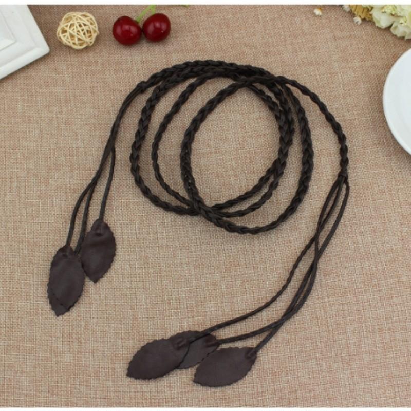 Trendy Handmade Knitted Waist Belt With Tassel Decoration For Women