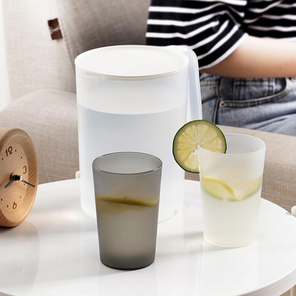 2.0 Liter Water Jug Pitcher with Scale Easy To Fill Mix Drinks Container Heat Resistant Water Jar with Lid Tea Kettle for Picnic