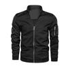 Men's Jackets Fall Bomber Jacket for Men Streetwear Baseball Coat Stand Collar Slim Zipper Up Outdoor Jacket Men Coat