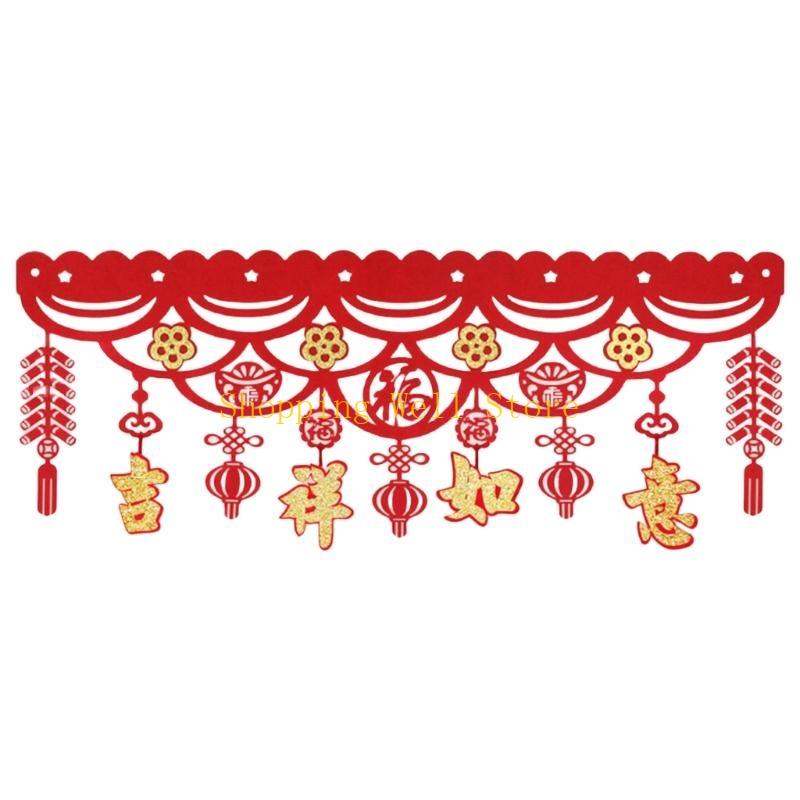 KX4B Chinese New Year Garlands Decoration Hanging Ornament for Holiday Celebration