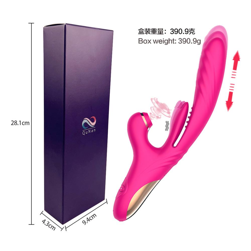 Adult Female Supplies Beauty Multifunctional Vibrator Female Masturbation Massage AV Sucking and Beating Telescopic Stick