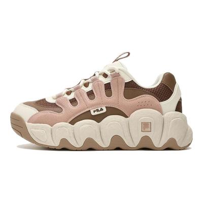 Mars 1 Stoff Vielseitig Bequem Stoßdämpfend Rutschfest Low-Top Dad Schuhe Damen Sneaker Pink F12W342103FMR