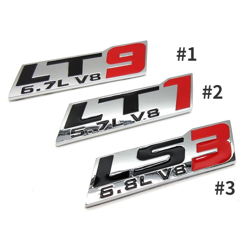 Car Modification 5.7L 6.7L 6.8L Car Stickers LT1 LT9 LS3 Car Standard Displacement Standard Car Tail Standard Suitable for HEMI