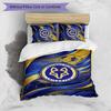 Leicester City Football Printed 3 Pieces Bedding Set, Comfortable Skin Friendly Bedroom Duvet Cover Set