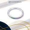 Ring With Colorful Cubic Zirconias S925 Crystals