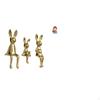 Bunny Family Resin Sculpture Tabletop Centerpiece Ornament for Cabinet Bookshelf Bedroom Fireplace