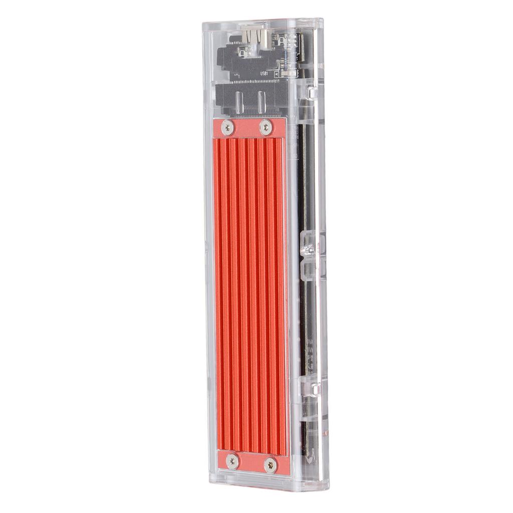 External Hard Drive Adapter 10Gbps Transparent NVME M.2 to Type C USB3.1 Gen2 Converter Case (Not Inclube Hard Disk)