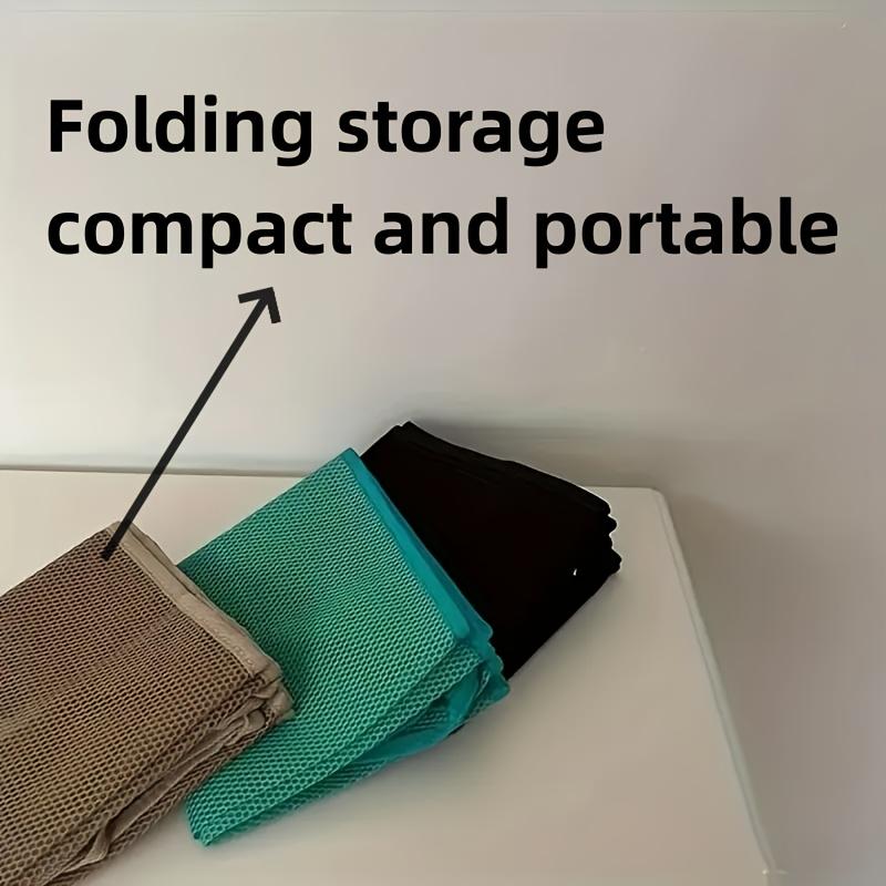 2pcs Large Capacity Mesh Beach Tote | Durable, Solid Color Black with Sturdy Handles, Suitable for Travel, Beach, Vacation, and Camping