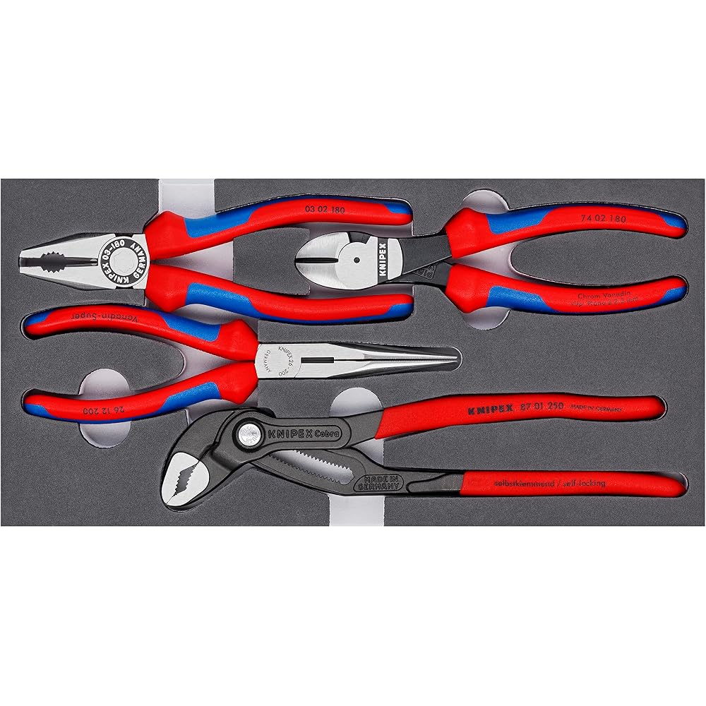 Knipex Plier-Set with Urethane Tray 002001V15