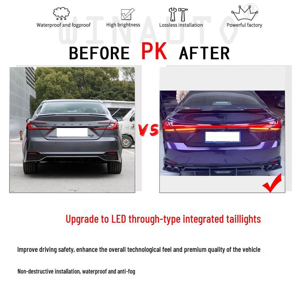 2025 Camry Taillight Assembly - New Style Through-Type Integrated Design