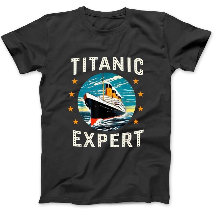 

Titanic Expert Funny RMS Titanic Birthday Merch Kids Boys T-Shirt, Sweatshirt, Hoodie for Men Women Kids Made in Canada Black XXXXXL чорний