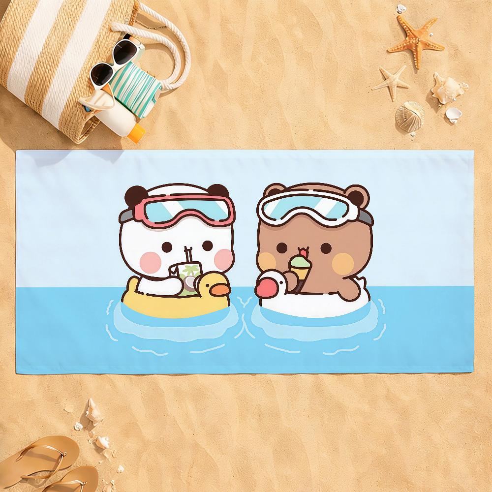 Asciugamano Dudu Carino Cartone Animato Asciugatura Asciugamano da Bagno Applicabile a Nuoto Leggero Campeggio Yoga Spiaggia Fuori