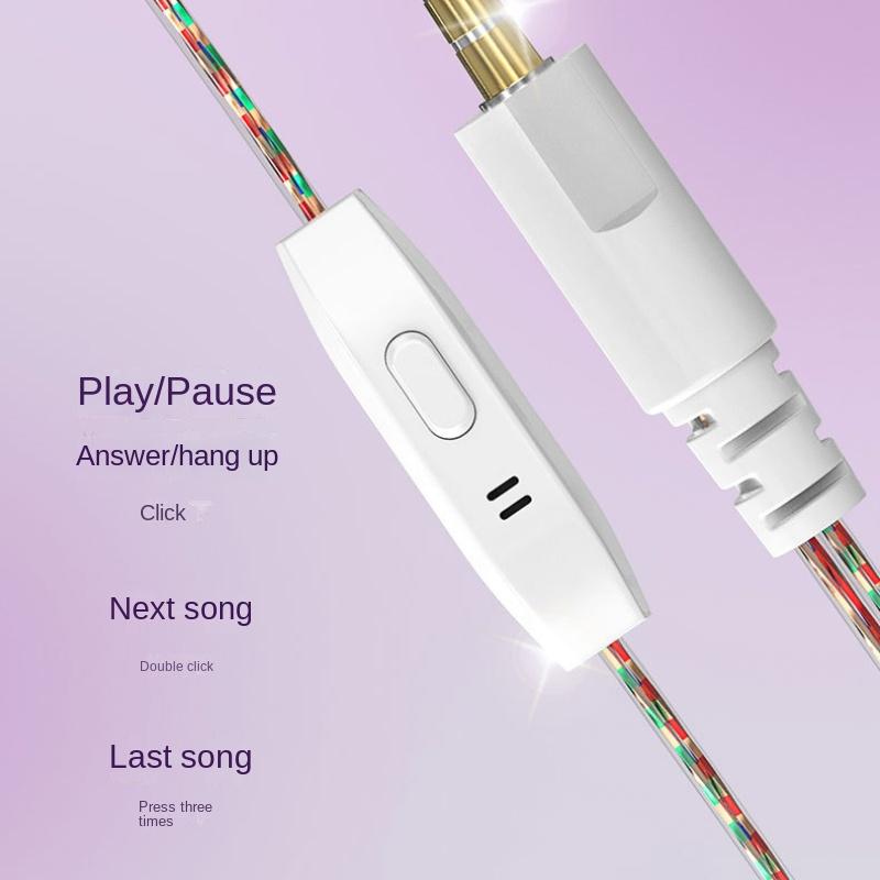 QKZ AK8 Ear -entry Stage HIFI Headset Mobile Game Cable Control with Wheat Headset Heavy Bass Headset