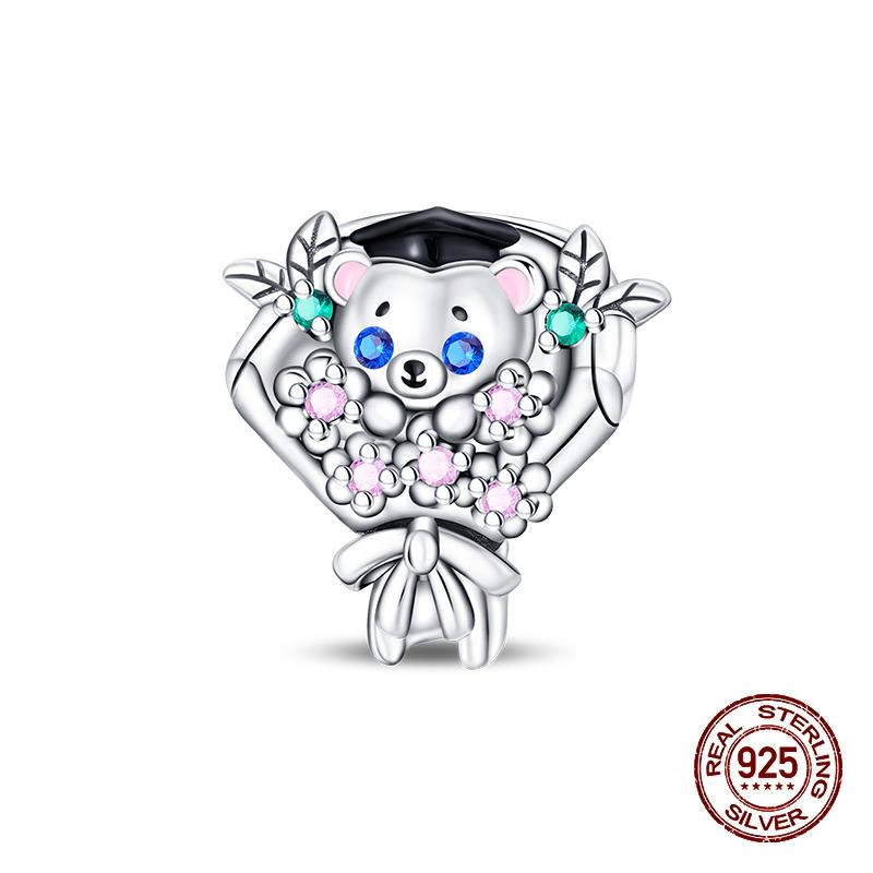 Copper Graduation Season Series Owl Bachelor'S Hat Charms Beads Suitable For 3Mm Original Design Bracelets DIY Style Jewelry