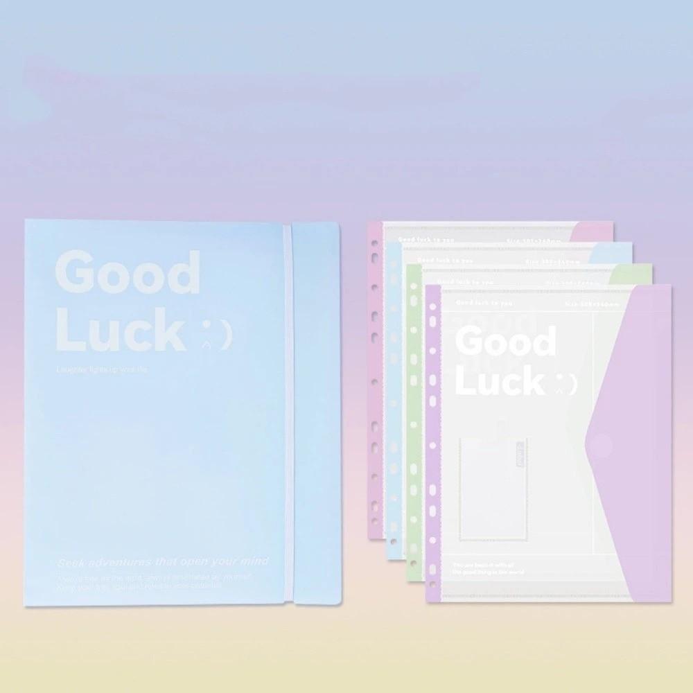 A4 Loose Leaf File Folder Transparent File Bag A4 Loose Leaf File Folder  Document Management синий