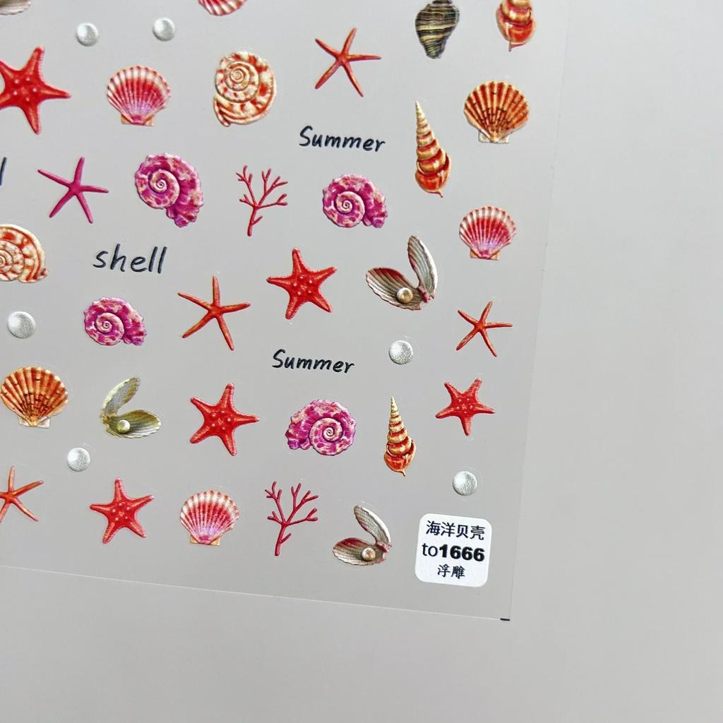 Laser Sliver Star Ocean Dolphin Whale Shoal of Fish Bubbles Sea Marine Organisms Nail Art Sticker Self Adhesive Manicure Decal