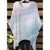 Elegantes Boho-Print-T-Shirt für Plus-Size-Damen