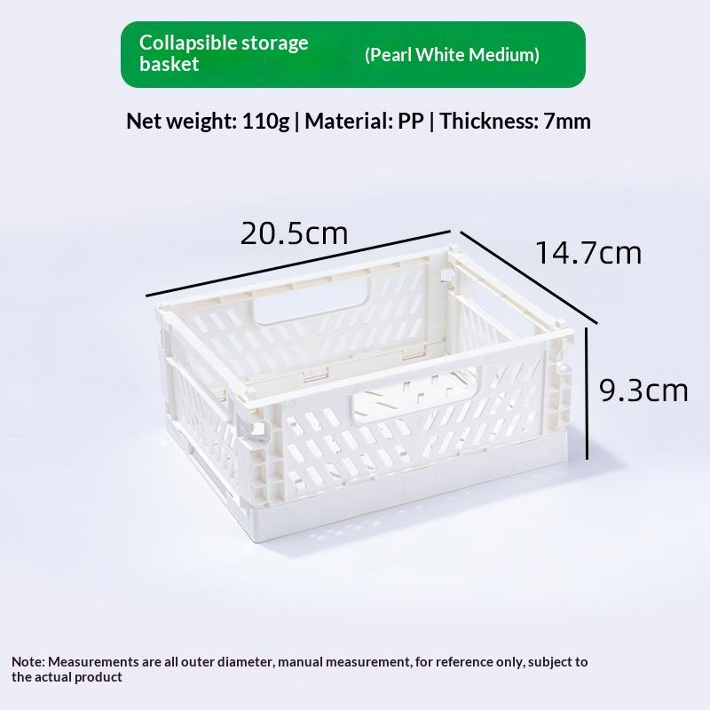 1Pcs Mini Foldable Storage Basket, Home Desktop Clutter Organizer Box, Portable Multi-Functional Solid Color Storage Basket