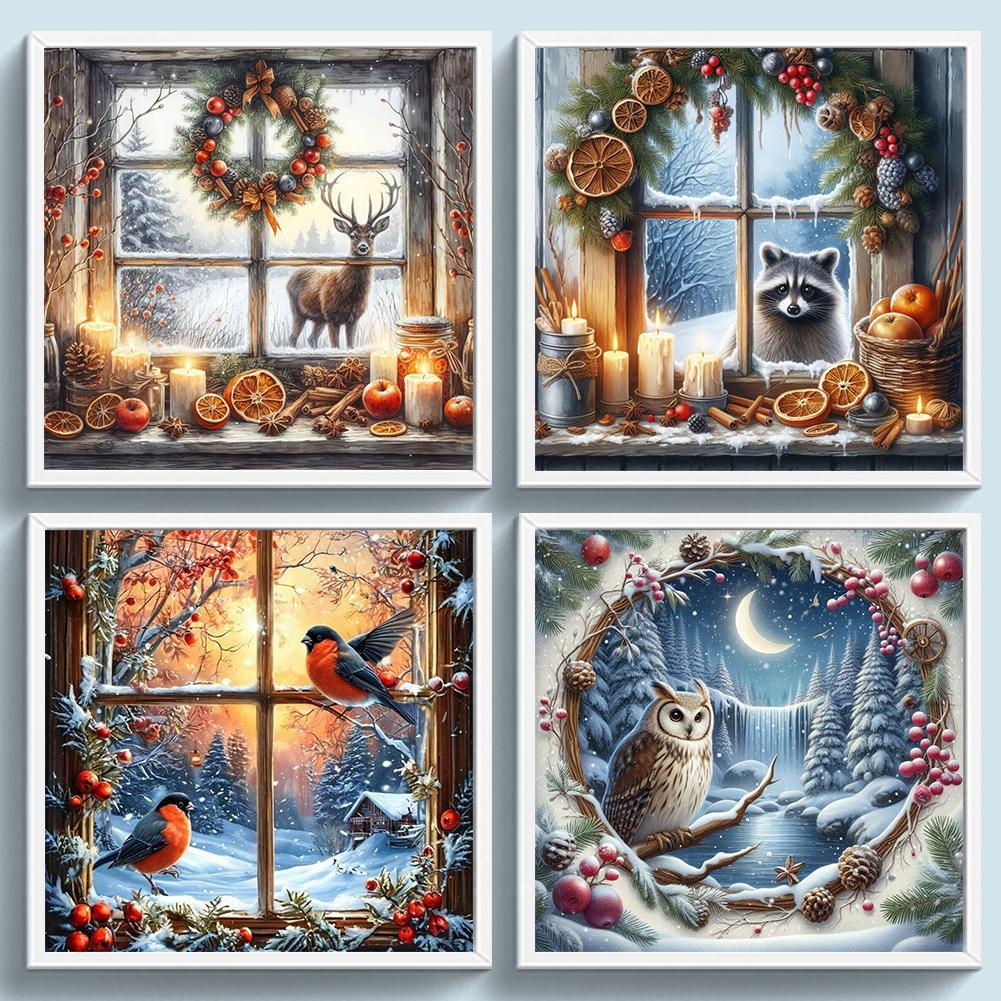 Winter Printed Cross Stitch Kit DIY 11CT Embroidery Craft Set Home Decoration