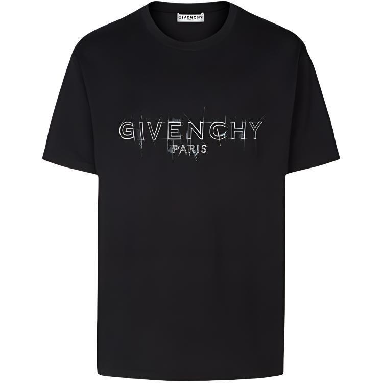 Givenchy T-krekli Vīriešu Melni Ar Apaļu