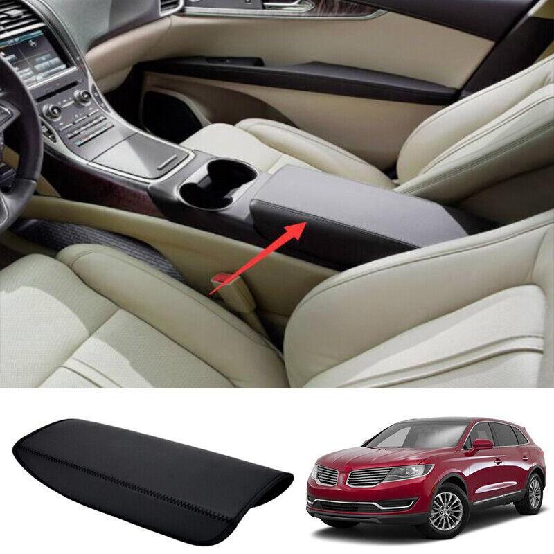 

Для Lincoln MKX 2016-2018 Черная Кожаная Накладка на Крышку Подлокотника Центральной Консоли