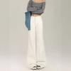 High-waisted Denim Jeans Women Fall White Not Stick Leg Loose Micro Flared Pants Retro High Waist Street Style Baggy Long Jeans for Ladies