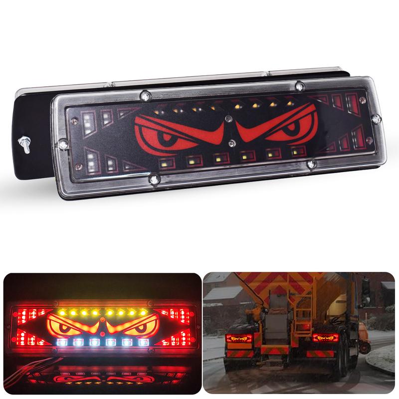 Turn Signal CNSUNNYLIGHT Devil's Eye Brake Light Driving Light ABS 12V 2Pcs LED Truck Tail Lamps Taillight Reversing Light