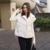 Winter new fashion cotton-padded clothes versatile simple cotton-padded clothes detachable sleeves jacket