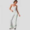 Womens High-Waisted Flared Leggings With Built-in Bra Top Set Yoga Activewear Gym Running Dance