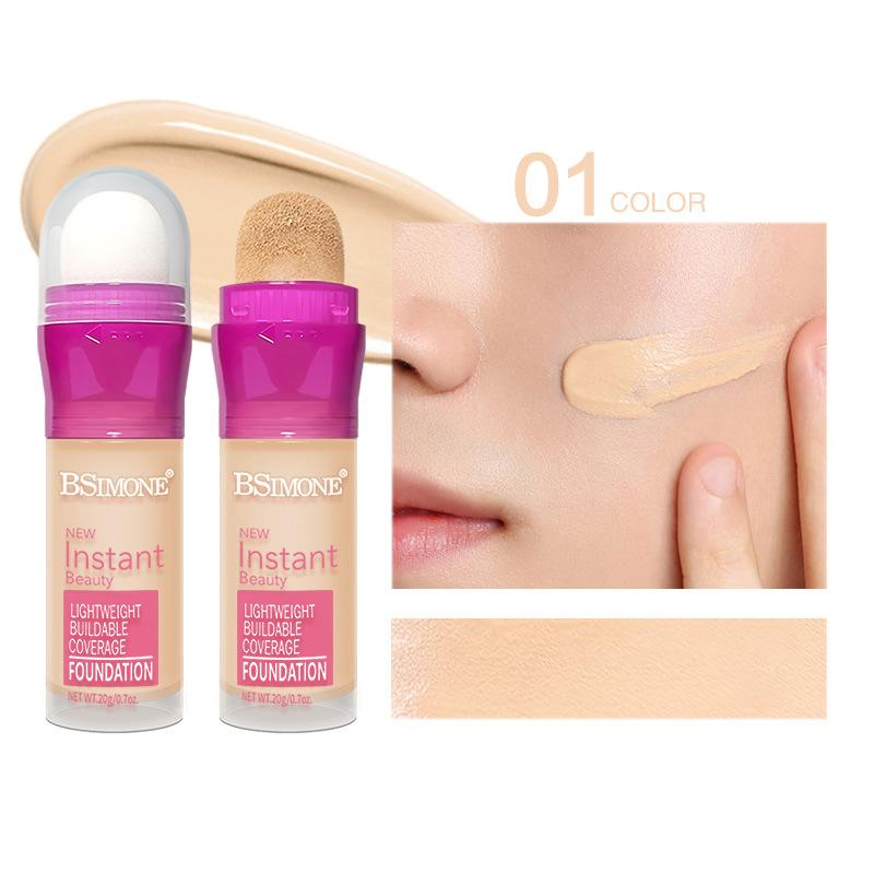 Bsimone Facial Concealer Sponge Head Matte Liquid Foundation Makeup Oil Control Long Lasting Bb Cream Waterproof Brighten
