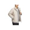 adidas 800 Daunen Buchstaben-Print Stehkragen Reißverschluss Langarm Jacke Herrenjacke Weiß IS8920