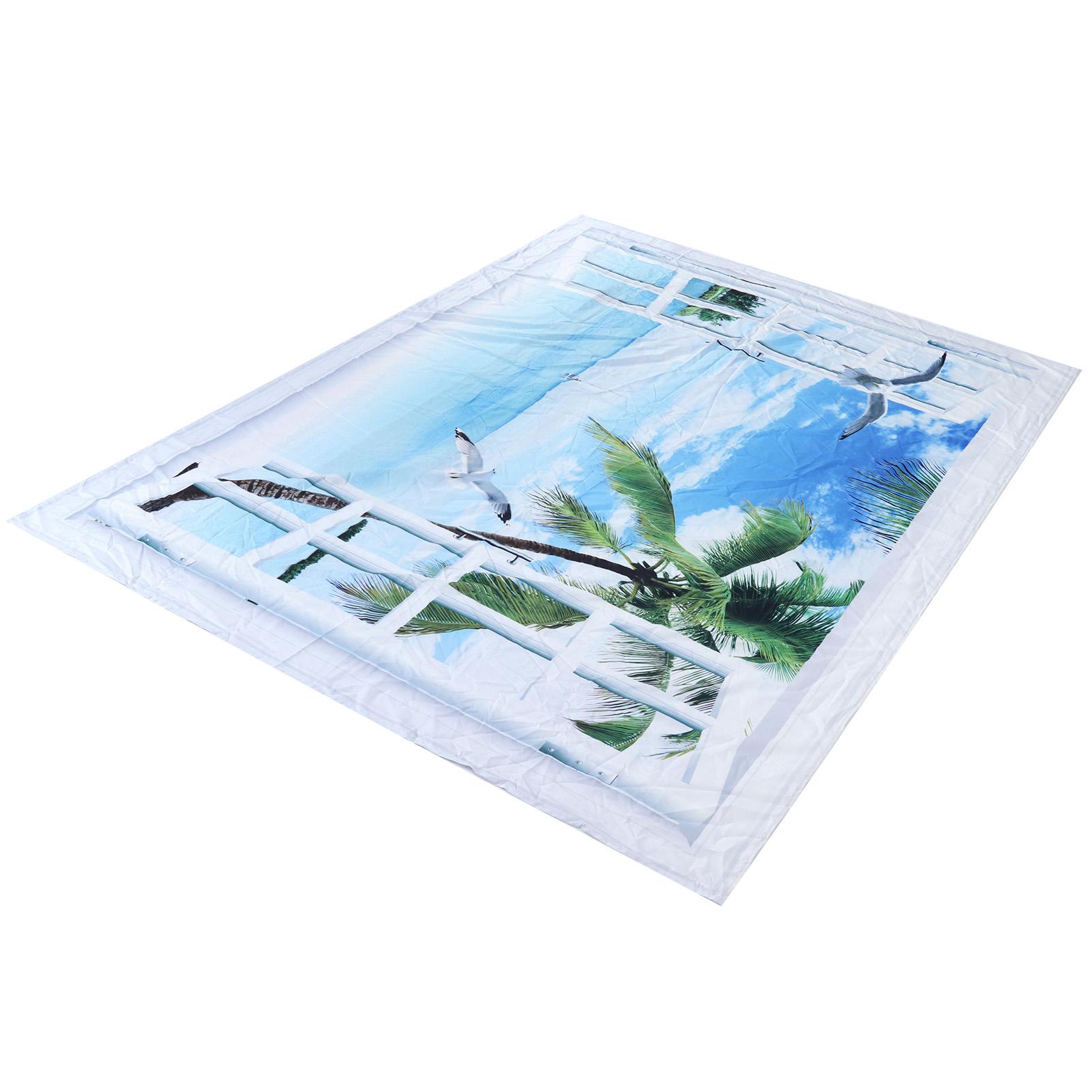 Tapestry 6.6x4.9ft Polyester Fiber Material Beach Landscape Pattern Wall Hanging Tapestry for Bedroom Living Room