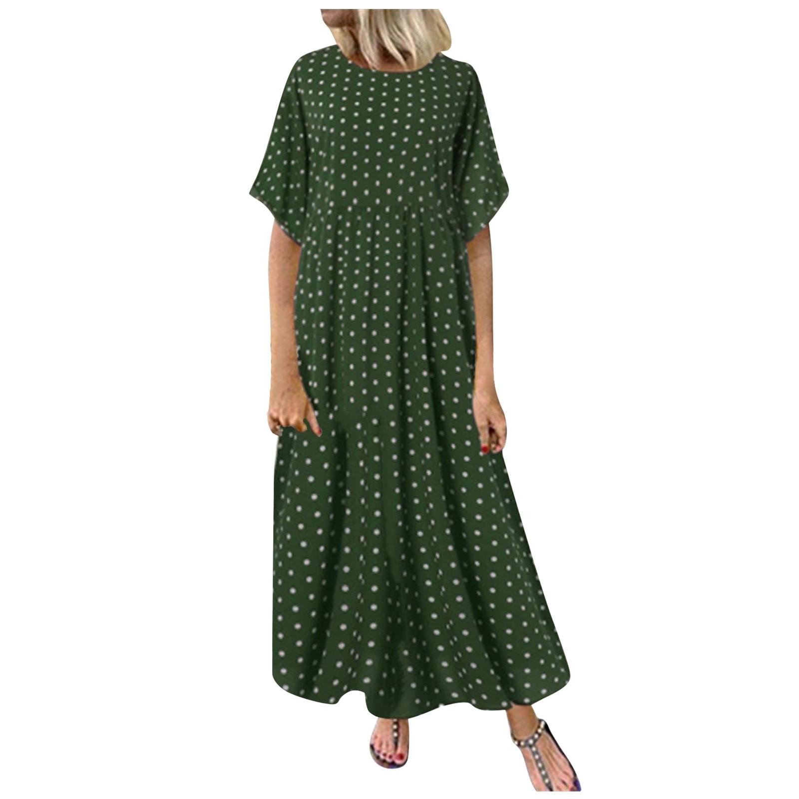 

Жіноча модна легка сукня з вільними рукавами, старовинна художня сукня XXXXXL зелений