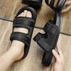 Lightweight Soft Sole Beach Slippers New Casual Slide Mens Shoes Fashion Men's Slippers Leather Summer Outside Slip On Footwear