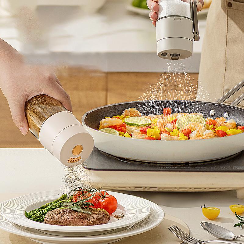 0.5 Grams Push-Type Glass Salt Dispenser Sugar Bottle Spice Pepper Shaker Can Jar Pushtype Seasoning Container Kitchen Gadgets