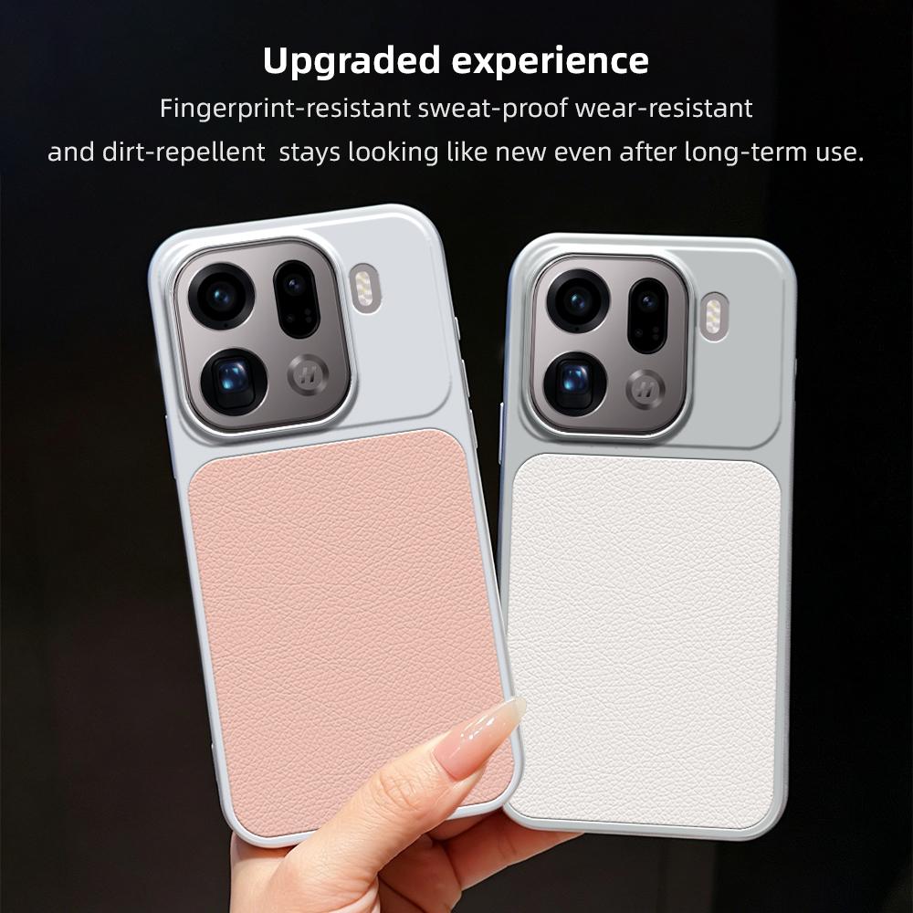 Phone Case For OPPO Find X9 X9S X8S X8 X7 Ultra X5 X6 Pro Coque Candy PU Lambskin Camera Protection Soft Back Cover